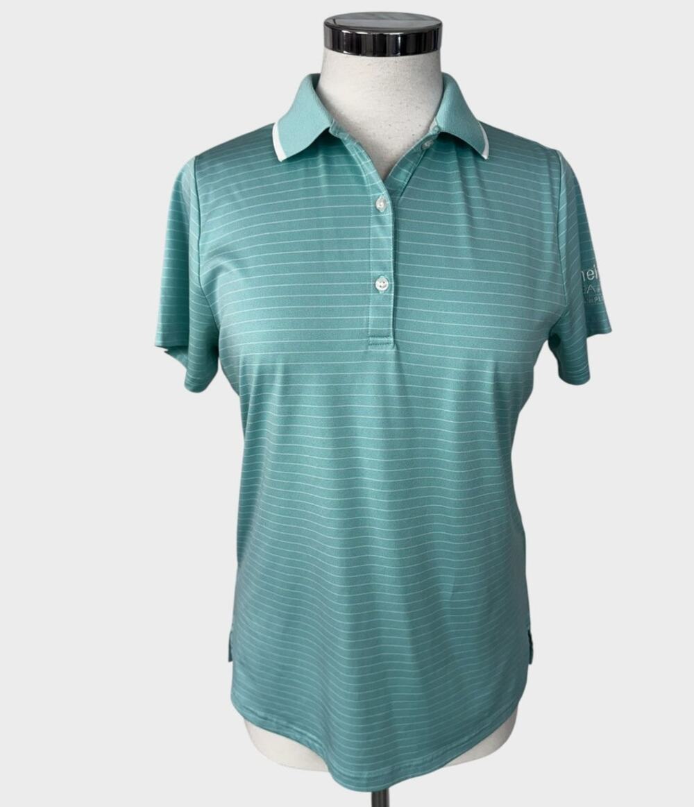 Falls Creek Womens Medium Short Sleeve Polo Shirt LPGA Meijer Logo